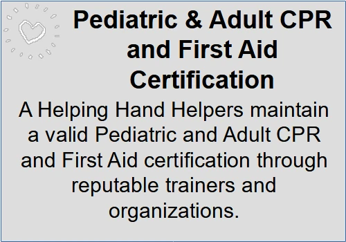 Pediatric and adult CPR and first aid certifications